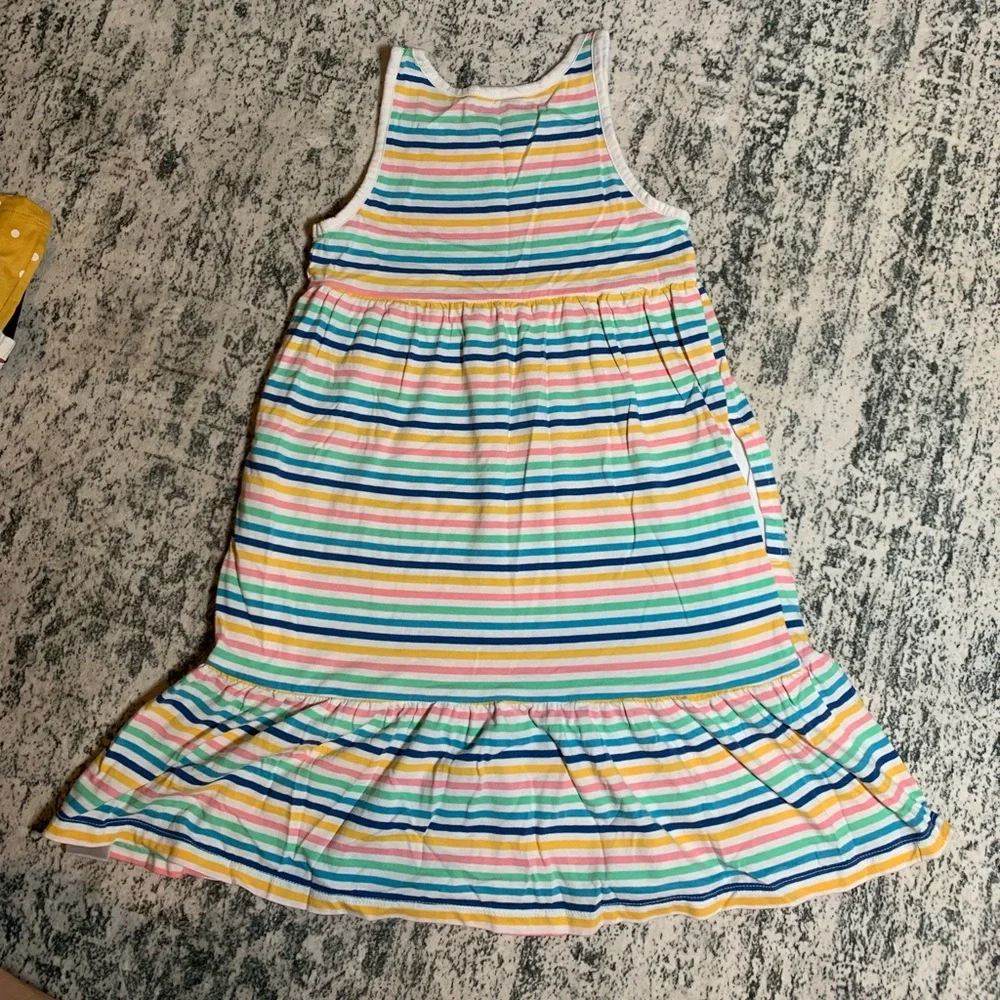 Old Navy girls striped colorful sleeveless dress. Size 8.